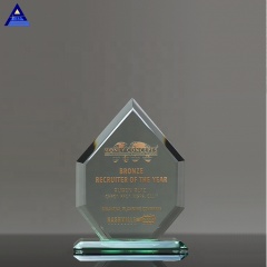 2019 Trophée de jade du prix du verre de bouclier de cristal clair K9 bon marché de haute qualité