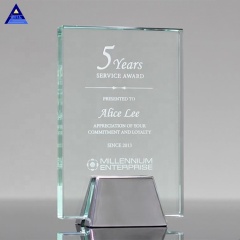 Heißes Verkaufs-Geschäftsgeschenk aus klarem Kristallglas Jade Award mit Logo