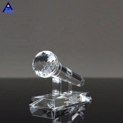 Trophée des prix du microphone en cristal de haute qualité pour le concours de chant de musique VIP