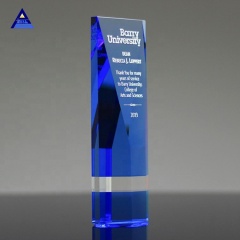 Récompenses d'entreprise personnalisées du trophée de cristal de l'obélisque de qualité K9