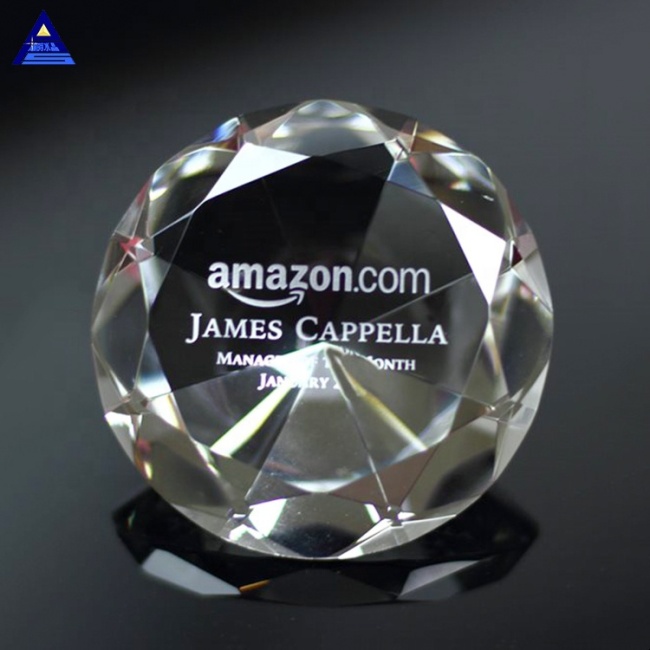 Trofeo cristalino único del pisapapeles del diamante del diseño para los regalos musulmanes del Islam