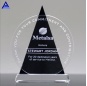 New Arrival Cheap Customized Nice Design Top Round Black Crystal Icon Award Trophy With Gift Box
