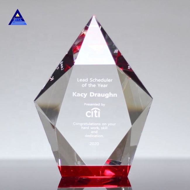 High Quality Obelisk Optical Crystal Trophy Awards For Laser Engraving