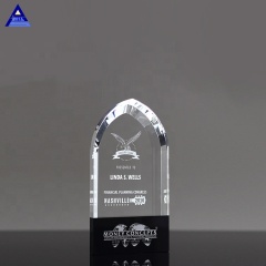 Presse-papiers en gros de coupe de diamant de cadeaux de cristal clair avec la gravure adaptée aux besoins du client de logo