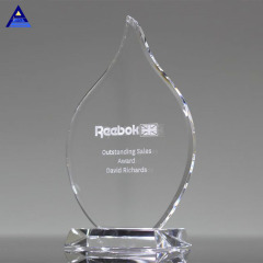 Premio de cristal de llama clara Olympia de alta calidad barato personalizado para recuerdo de evento