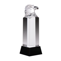 Награда за голову орла из прозрачного резного хрусталя Boss Office Business Awards