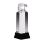 Clear Carved Crystal Eagle Head Awards Trophy for Boss Office Business Awards