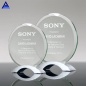 Clear Camber Glass Trophy Circle Shape K9 Crystal Glass Award Blanks For Business Gifts