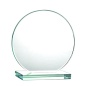 Cheap Wholesale Blank Round Shaped Glass Trophy Awards Crystal Plaque For Anniversary Souvenirs Gifts