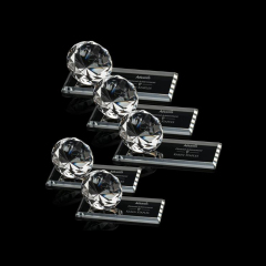 Trofeo de cristal de diamante transparente azul Pujiang k9 de moda personalizada barata al por mayor
