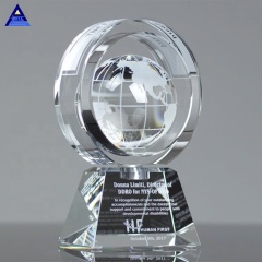 Boule de cristal peinte à la main de Globe terrestre de sphères de cristal en gros de vente chaude pour des faveurs de mariage