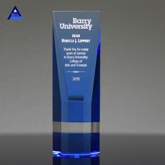Premios corporativos personalizados del trofeo de cristal del obelisco de calidad K9