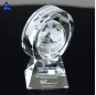 Оптовая заводская цена In-Motion Crystal Glass Global Shape Ring Trophy
