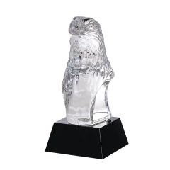 Estatuilla de pájaro de águila de cristal K9 de talla barata de carácter individual para regalos de empresa