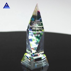 Trophée de cristal de qualité K9 pas cher en Chine avec obélisque