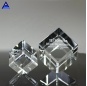 Laser imprimé transparent du logo K9 3D découpant le presse-papier en verre de cube en cristal