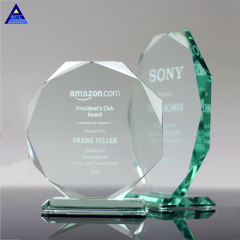 Trofeo de premio octágono de cristal de Jade tradicional de cristal barato personalizado