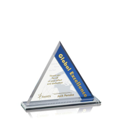 Premios de escudo de cristal cóncavo tallado de nuevo diseño para recuerdo de graduación de escuela secundaria
