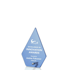 Trophée Atchison Diamond Award en cristal clair brillant K9 blanc de haute qualité