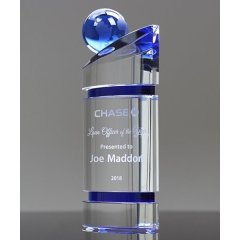 Награда за сотрудничество в области нового дизайна 2021 г. Награда за приз за дизайн Clear Crystal Earth Globe Trophy