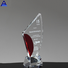 Récompenses en cristal de verre transparent 3D de sublimation personnalisée avec logo