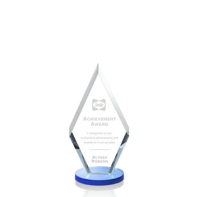 Wholesale Custom Clear k9 Colored Base Diamond Fashion Custom Crystal Award