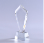 Souvenirs d'anniversaire en cristal populaires Plaque de verre en forme de pentagone en forme de trophée de cristal avec base