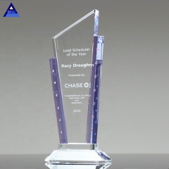 Награда персонализированных модных стеклянных хрустальных табличек Tesoro