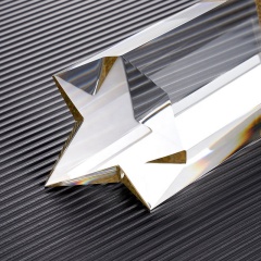 2021 Neue Design-Kristalltrophäe, Sternkristall, Gold, Silber, Kupfer, Trophäenplakette, Kristalltrophäen-Auszeichnungen