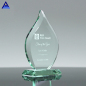 Награда трофея кристалла стекла нефрита пламени фабрики оптовая скошенная с основанием