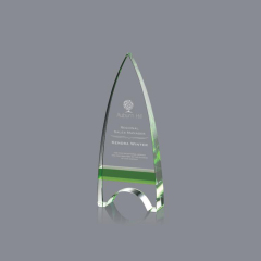Minaret shape crystal glass awards trophies cheap glass awards blank glass crystal awards plaque