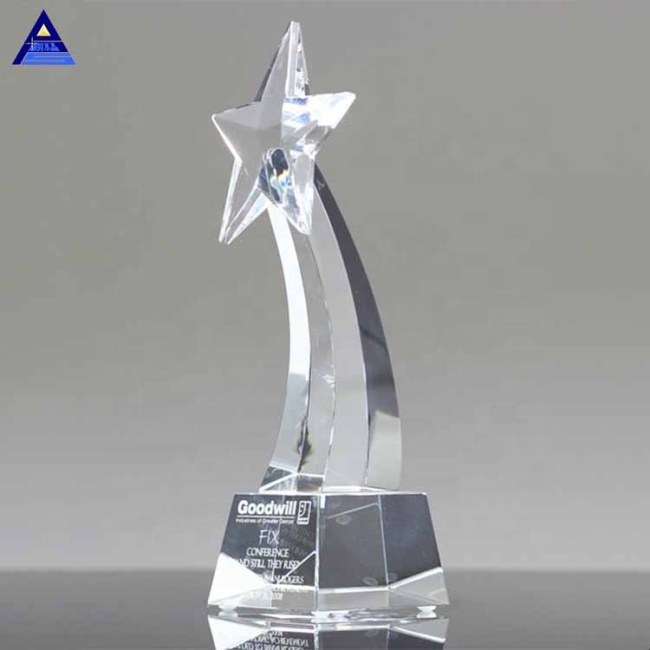 Wedding Gift Crystal Glass Star Award Trophy Wholesale Gift Or Home Decorations