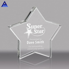 Pisapapeles de cristal de estrella de cinco puntos de cristal transparente personalizado para regalos decoración del hogar
