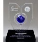 globe crystal ball trophy with earth map sports Crystal trophy award for souvenir