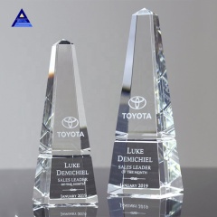 Unique Wholesale Customized Crystal Obelisk Award Trophy As Islamic Souvenir Gifts