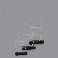 Premios de trofeos de cristal transparente personalizados al por mayor y placa de cristal acrílico para recuerdo