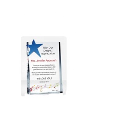 Nouveau trophée de récompense de plaque de verre de cristal en forme d'étoile vierge Trophée d'étoile de cristal K9
