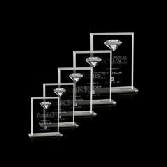 Премия «Прямоугольный модный элитный бизнес-класс с прозрачными цветными бриллиантами и кристаллами»