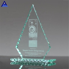 Современный модный дизайн Пользовательский логотип Jade Glass Conquest Award Trophy, Crystal Cup Trophy