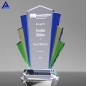 High Quality Custom Art Deco Crystal Glass Trophy For Business Awards