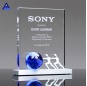 Decorative Round Ball Shaped Clear Glass World Globe Crystal Earth Globe award trophy