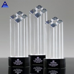 Trofeo de cristal de premio Emory Pinnacle de sublimación personalizado barato para regalos de recuerdo