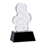 Горячая продажа Happy Notes Musical Crystal Award Trophy для музыкального сувенирного трофея