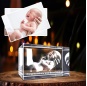 Personalized Custom 3D Holographic Photo Etched Engraved Inside Laser Crystal with Your Own Picture Birthday Wedding Gift