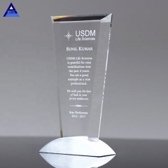 Trofeo de premio de cristal de reconocimiento de visión clara K9 para colección empresarial