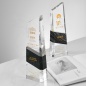 Kundenspezifisches graviertes Logo Schwarzer und klarer Kristallplakette-Block-Schild-Kronen-Obelisk-Kristall-Trophäenpreis
