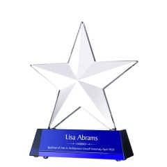 Sublimación personalizada Crystal K9 Glass Trophy Award Grabado Star Crystal Award