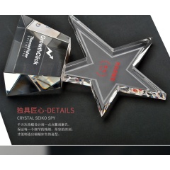 Награды из хрусталя звезды с пятиугольным хрусталем уникального дизайна
