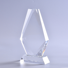 Gravierbare benutzerdefinierte billige kreative viereckige Kristall-Trophäe mit klarer Basis