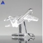 Wholesale Custom Transparent Crystal Glass Airplane Model Souvenirs Gift
